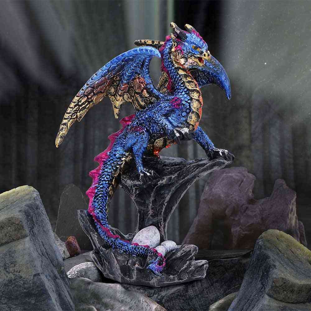 Nemesis Now - Den Defender (Blue) Figurine - Dragon - Multicolours